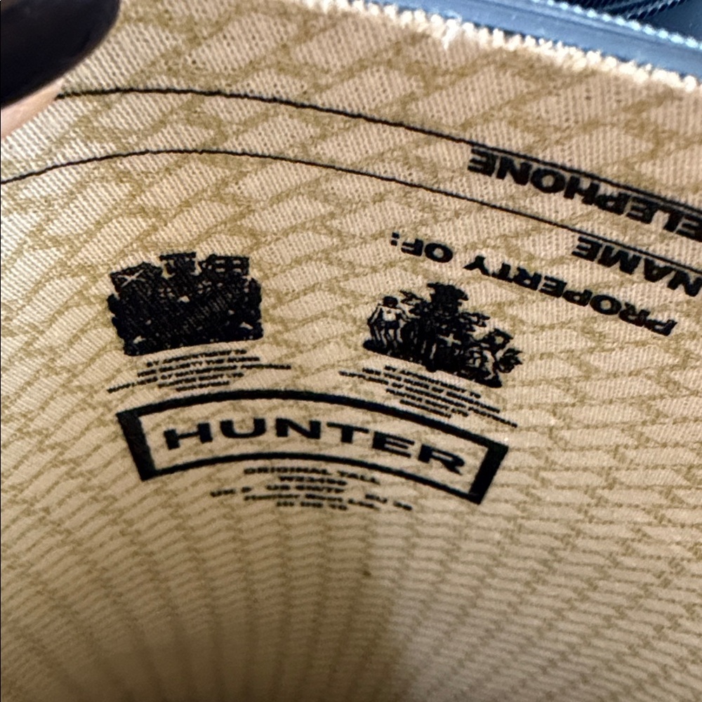 New Without Tags Hunter Original Tall Navy Waterproof Boots - Picture 4 of 9